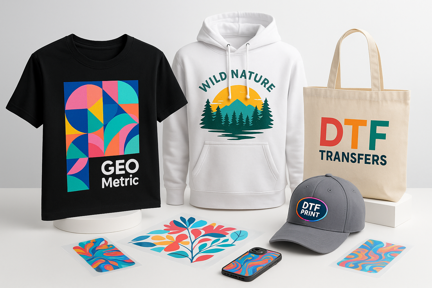 can you create DTF transfers and showcase it on products you can add it on